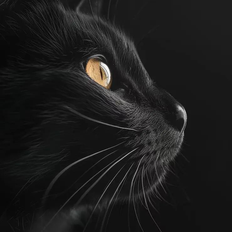 Aesthetic aesthetic black cat pfp