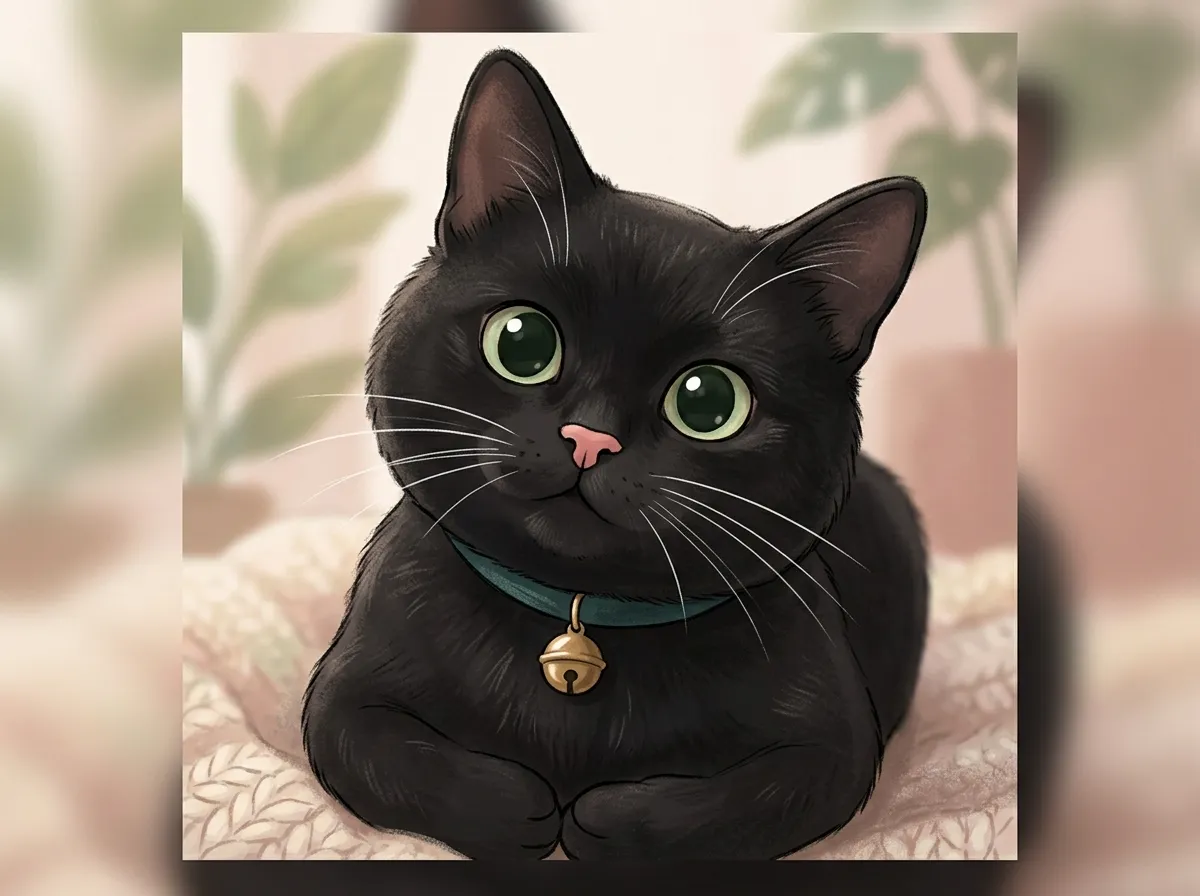 Aesthetic black cat pfp anime