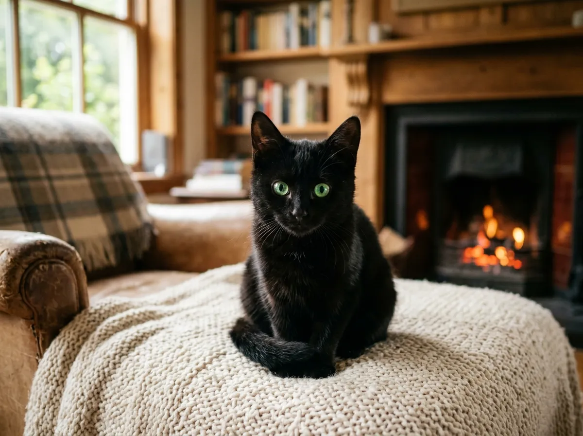Aesthetic black cat pfp
