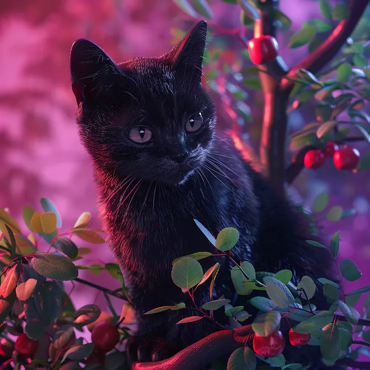 Anime black cat pfp