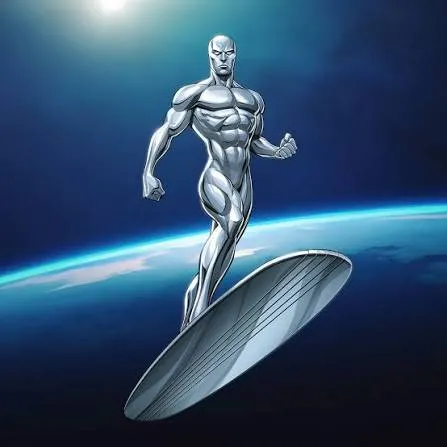 Black silver surfer pfp
