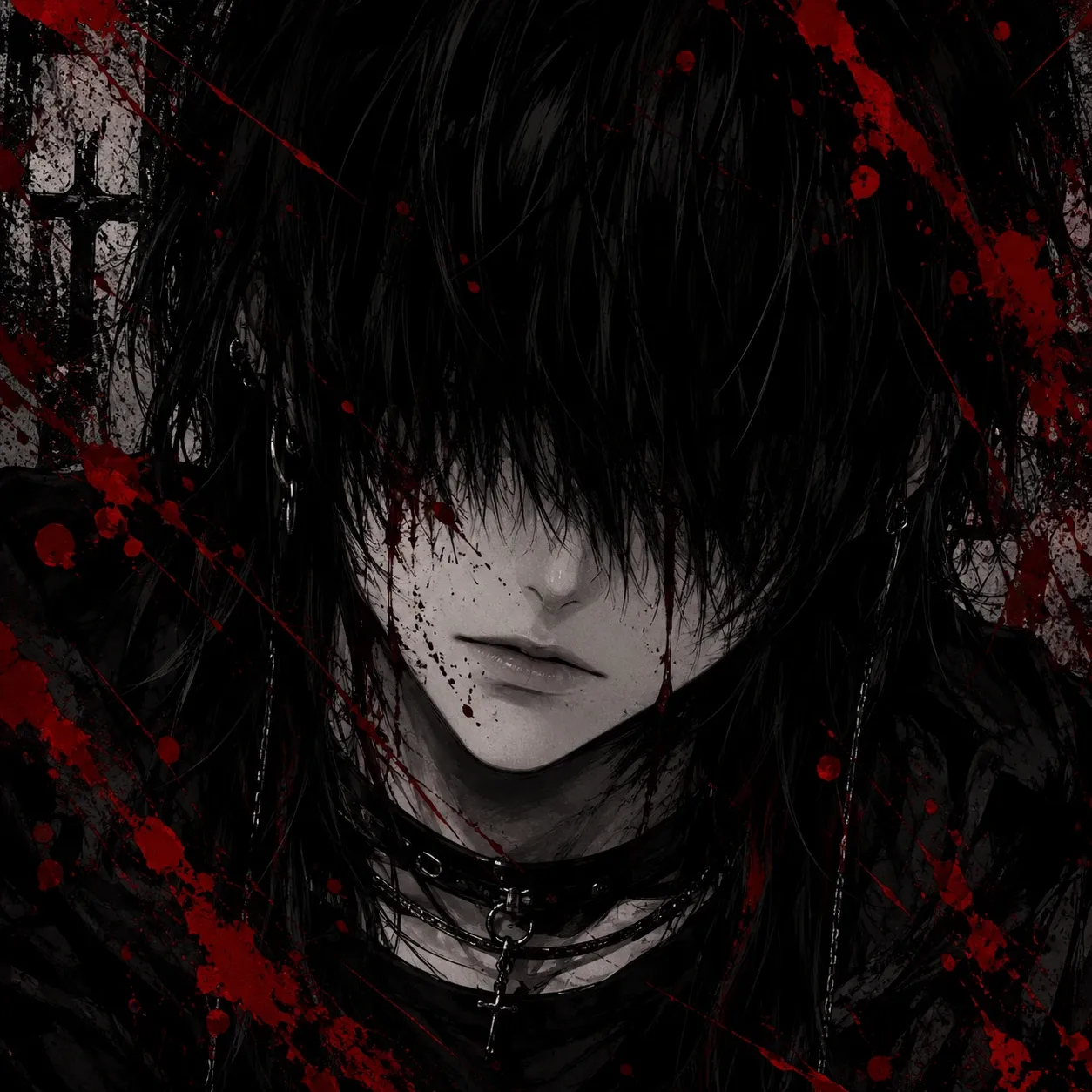 Emo pfp dark aesthetic anime boy