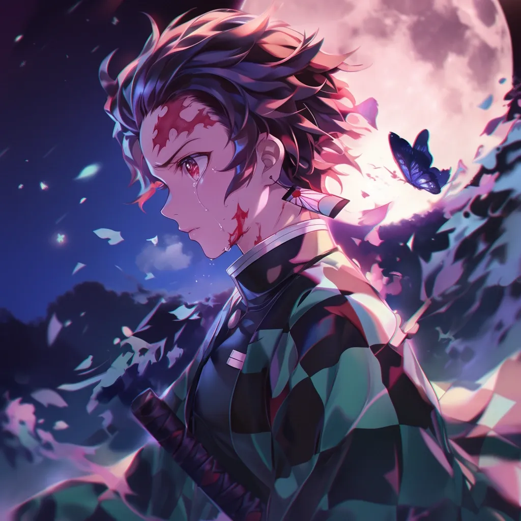 Purple anime pfp