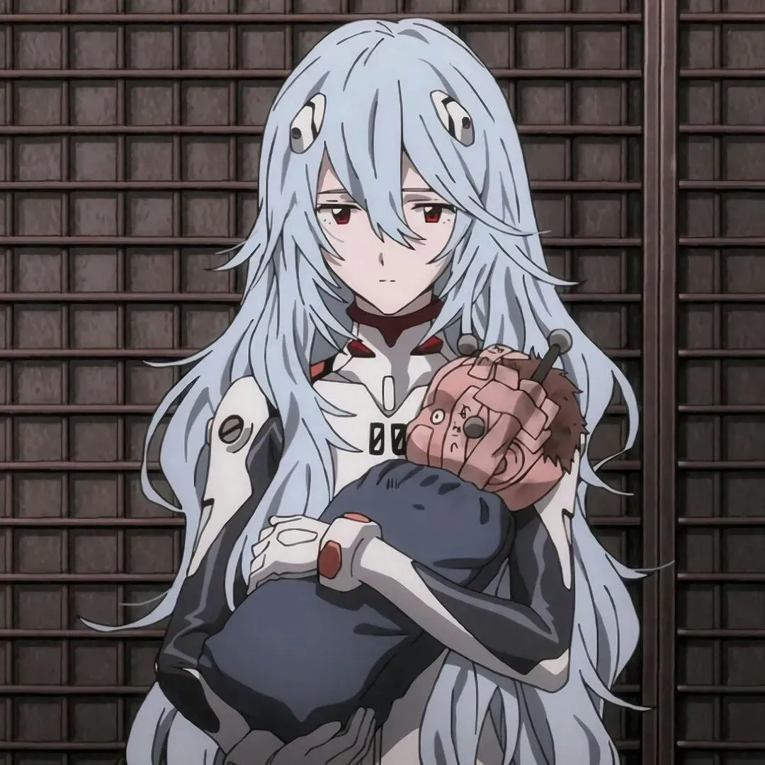 Rei ayanami pfp black and white